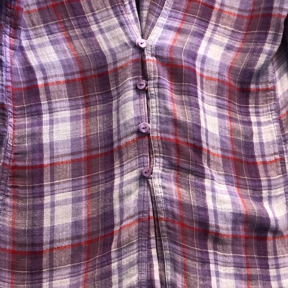 Eze Sur Mer Plaid Buttondown - NWT - Picture 4 of 5